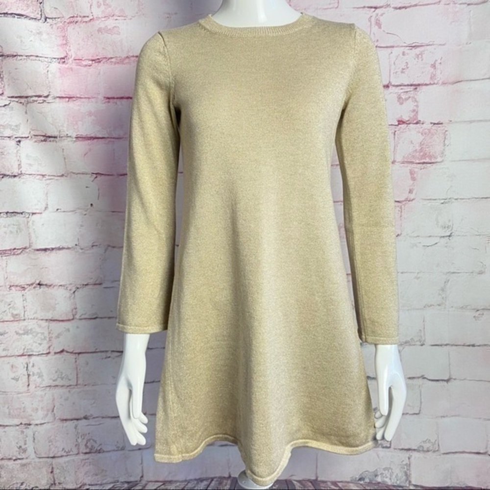Michael Kors Gold Long Sleeve Dress